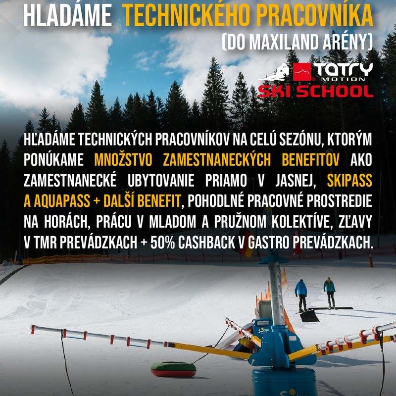 Technický pracovník  v lyžiarskej  škole